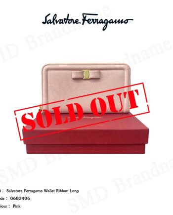 Salvatore Ferragamo กระเป๋าสตางค์ใบยาว รุ่น Salvatore Ferragamo Wallet Ribbon Long Code: 0683406