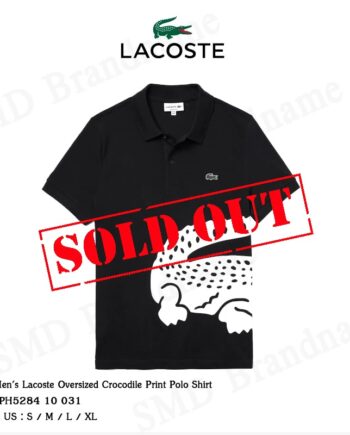 Lacoste เสื้อโปโลชาย รุ่น Men's Lacoste Oversized Crocodile Print Polo Shirt Code: PH5284 10 031