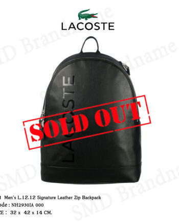 Lacoste กระเป๋าเป้สะพายหลัง รุ่น  Men's L.12.12 Signature Leather Zip Backpack Code: NH2930IA 000