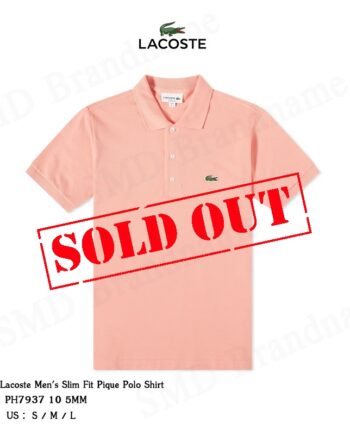 Lacoste เสื้อโปโลชาย รุ่น Lacoste Men's Slim Fit Pique Polo Shirt Code: PH7937 10 5MM