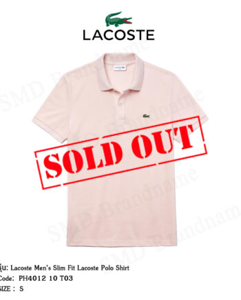 Lacoste เสื้อโปโลชาย  รุ่น Lacoste Men's Slim Fit Lacoste Polo Shirt Code: PH4012 10 T03