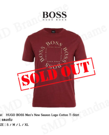 HUGO BOSS เสื้อยืดผู้ชาย รุ่น HUGO BOSS Men's New Season Logo Cotton T-Shirt  Code: 50418532 653