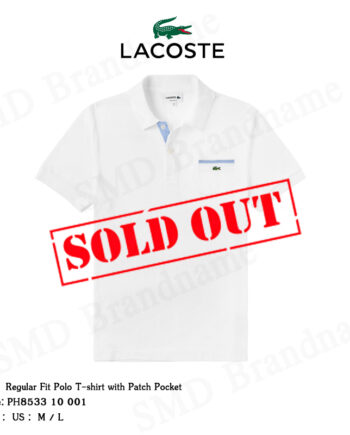 Lacoste เสื้อโปโลชาย รุ่น   Regular Fit Polo T-shirt with Patch Pocket   Code: PH8533 10 001