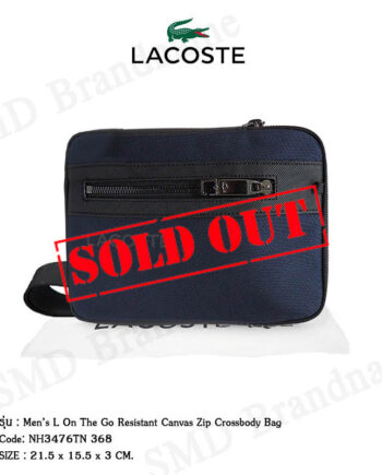 Lacoste กระเป๋าคาดอก รุ่น Men’s L On The Go Resistant Canvas Zip Crossbody Bag Code: NH3476TN 368