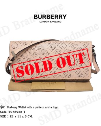 BURBERRY กระเป๋าสตางค์มีสายสะพาย รุ่น Burberry Wallet with a pattern and a logo Code: 4078958 1