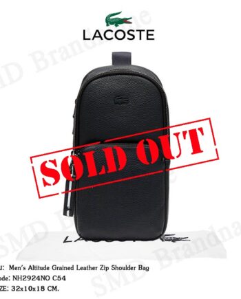 Lacoste กระเป๋าคาดอก รุ่น Men's Altitude Grained Leather Zip Shoulder Bag Code: NH2924NO C54