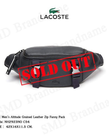 Lacoste กระเป๋าคาดเอว รุ่น Men’s Altitude Grained Leather Zip Fanny Pack Code: NH2923NO C54