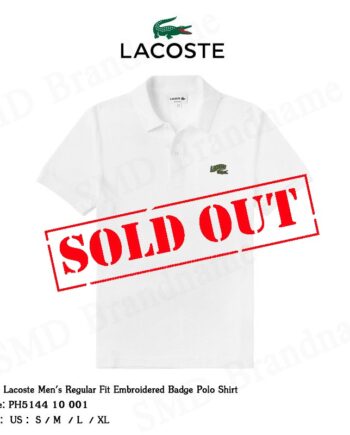 Lacoste เสื้อโปโลผู้ชาย รุ่น Lacoste Men's Regular Fit Embroidered Badge Polo Shirt  Code: PH5144 10 001