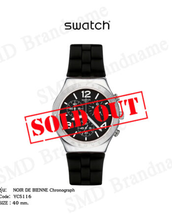 SWATCH นาฬิกาข้อมือ รุ่น NOIR DE BIENNE Chronograph Code: YCS116