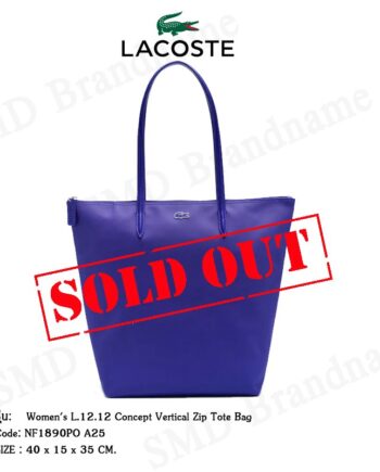 Lacoste กระเป๋าช้อปปิ้ง รุ่น Women's L.12.12 Concept Vertical Zip Tote Bag Code: NF1890PO A25