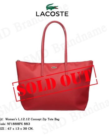 Lacoste กระเป๋าช้อปปิ้ง รุ่น Women's L.12.12 Concept Zip Tote Bag Code: NF1888PX 883