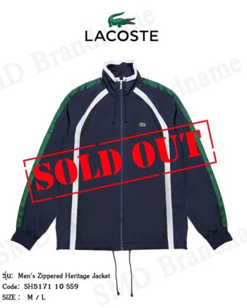 Lacoste เสื้อแจ็คแก็ต รุ่น Men's Zippered Heritage Jacket Code: SH5171 10 SS9