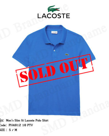 Lacoste เสื้อโปโลชาย รุ่น Men's Slim fit Lacoste Polo Shirt Code: PH4012 10 PTV