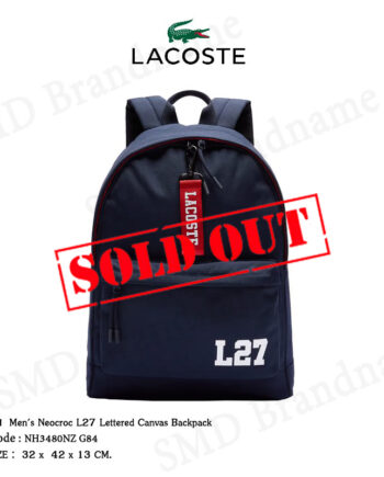 Lacoste กระเป๋าเป้สะพายหลัง รุ่น  Men's Neocroc L27 Lettered Canvas Backpack Code: NH3480NZ G84