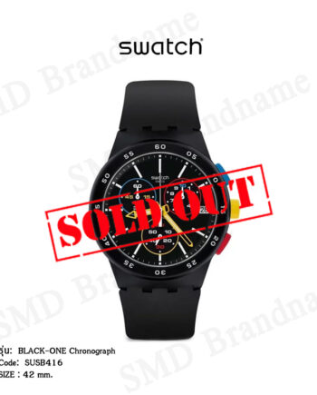 SWATCH นาฬิกาข้อมือ รุ่น BLACK-ONE Chronograph Code: SUSB416