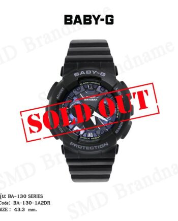 CASIO BABY-G นาฬิกาข้อมือ รุ่น BA-130 Series Code: BA-130-1A2DR