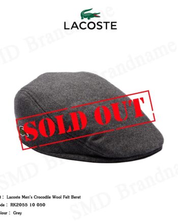 Lacoste หมวก รุ่น Lacoste Men's Crocodile Wool Felt Beret Code: RK2055 10 050