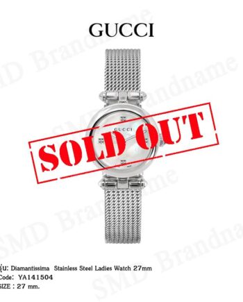 GUCCI นาฬิกาข้อมือ รุ่น Diamantissima Stainless Steel Ladies Watch 27mm Code: YA141504
