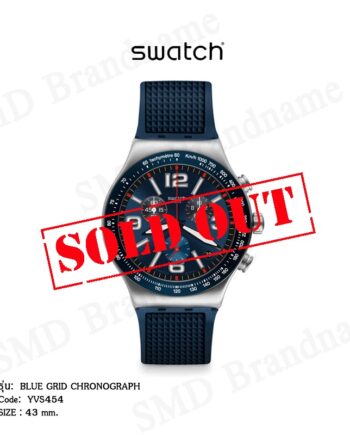 SWATCH นาฬิกาข้อมือ รุ่น BLUE GRID CHRONOGRAPH Code: YVS454