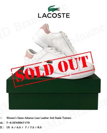 Lacoste รองเท้าผ้าใบ รุ่น Women's Game Advance Luxe Leather And Suede Trainers Code: 7-41SFA00671Y9
