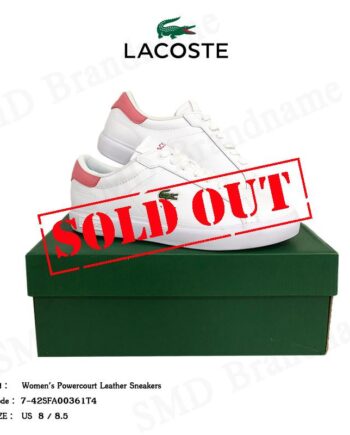 Lacoste รองเท้าผ้าใบ รุ่น Women's Powercourt Leather Sneakers Code: 7-42SFA00361T4
