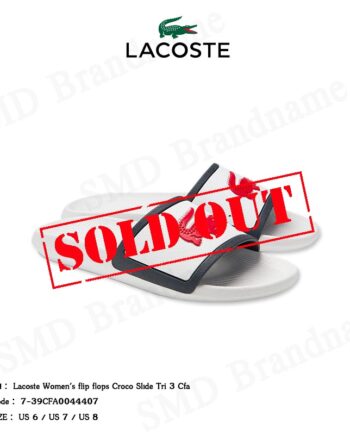 Lacoste รองเท้าแตะ รุ่น Lacoste Women's flip flops Croco Slıde Tri 3 Cfa Code: 7-39CFA0044407