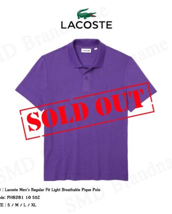 Lacoste เสื้อโปโลชาย รุ่น Lacoste Men's Regular Fit Light Breathable Pique Polo Code: PH8281 10 S5Z