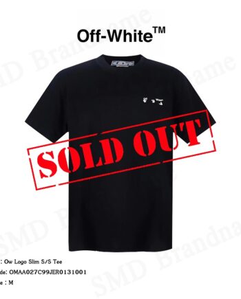 Off-White เสื้อยืดคอกลม รุ่น Ow Logo Slim S/S Tee Code: OMAA027C99JER0131001
