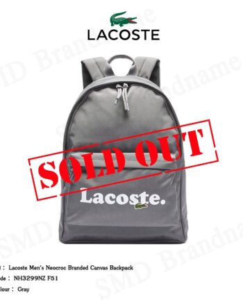 Lacoste กระเป๋าเป้สะพายหลัง รุ่น Lacoste Men's Neocroc Branded Canvas Backpack Code: NH3299NZ F51