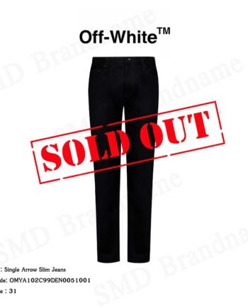 Off-White กางเกงยีนส์ขายาว รุ่น Single Arrow Slim Jeans Code: OMYA102C99DEN0051001