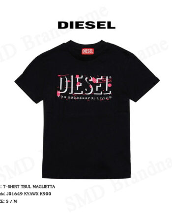 Diesel เสื้อยืดคอกลมผู้หญิง รุ่น T-shirt TBUL Maglietta Code: J01649 KYAWX K900