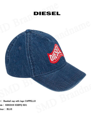Diesel หมวก รุ่น Baseball cap with logo Cappello Code: K00359 KXBFQ K01
