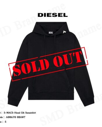 Diesel เสื้อฮู้ดแขนยาว รุ่น S Macs Hood G6 Sweat Shirt Code: A08670 OBAWT