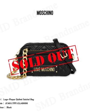 Love Moschino กระเป๋าสะพายหญิง รุ่น Logo-Plaque Quilted Satchel Bag Code: JC4017PP1GLA0000