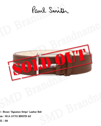 Paul Smith เข็มขัดผู้ชาย รุ่น Brown 'Signature Stripe' Leather Belt Code: M1A 5775 BINSTB 62