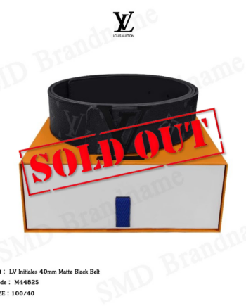 Louis Vuitton เข็มขัดผู้ชาย รุ่น LV Initiales 40mm Matte Black Belt Code: M4482S