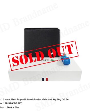 Lacoste กระเป๋าสตางค์ พวงกุญแจ รุ่น Men's Fitzgerald Smooth Leather Wallet And Key Ring Gift Box Code:  NH3786FG J97