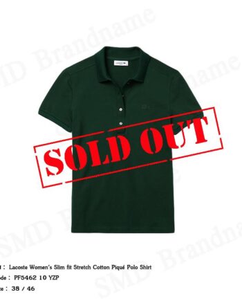 Lacoste เสื้อโปโลหญิง รุ่น Women's Slim fit Stretch Cotton Pique Polo Shirt Code: PF5462 10 YZP