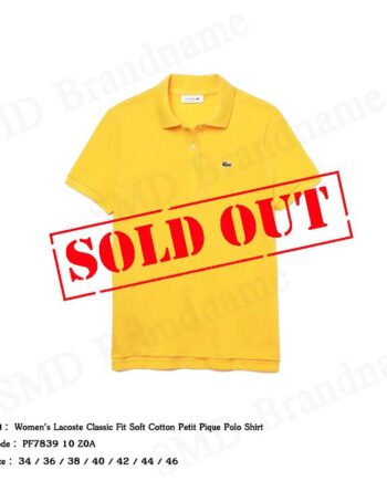 Lacoste เสื้อโปโลหญิง รุ่น Women's Lacoste Classic Fit Soft Cotton Petit Pique Polo Shirt Code: PF7839 10 Z0A