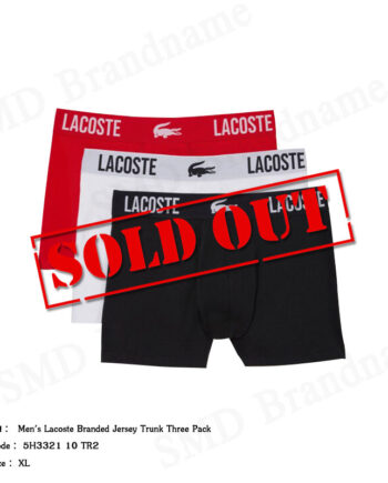 Lacoste กางเกงชั้นในผู้ชาย รุ่น Men's Lacoste Branded Jersey Trunk Three Pack Code: 5H3321 10 TR2