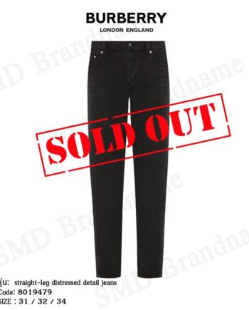 BURBERRY กางเกงยีนส์ รุ่น Straight-leg distressed detail jeans Code: 8019479