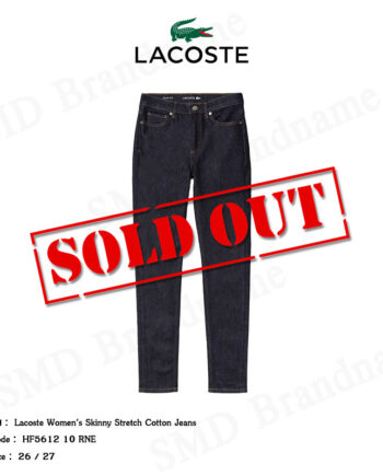 Lacoste กางเกงผู้หญิง รุ่น Women's Skinny Stretch Cotton Jeans Code: HF5612 10 RNE