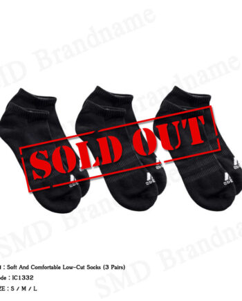 Adidas ถุงเท้า รุ่น Soft And Comfortable Low-Cut Socks (3 Pairs) Code: IC1332