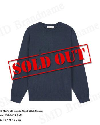 Calvin Klein Jeans เสื้อสเวตเตอร์แขนยาวผู้ชาย รุ่น Men's CK Intarsia Mixed Stitch Sweater Code: J326453 BAN