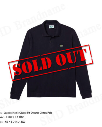 Lacoste เสื้อโปโลชายแขนยาว รุ่น Men's Classic Fit Organic Cotton Polo Code: L1321 10 HDE