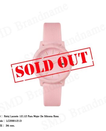 Lacoste นาฬิกาข้อมือ รุ่น Reloj Lacoste 12.12 para mujer de silicona rosa Code: LC2001213