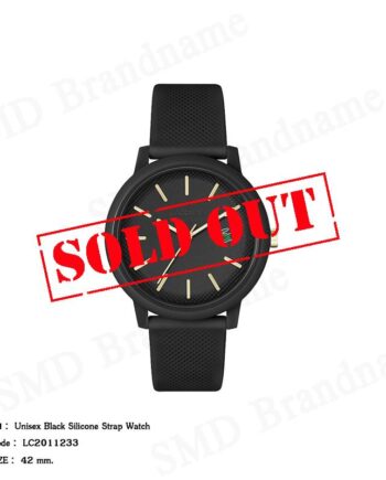 Lacoste นาฬิกาข้อมือ รุ่น Unisex Black Silicone Strap Watch Code: LC2011233