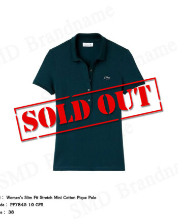 Lacoste เสื้อโปโลหญิง รุ่น Women's Slim fit Stretch Cotton Pique Polo Shirt Code: PF7845 10 GFS