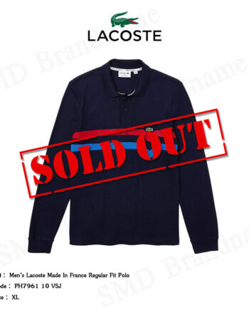 Lacoste เสื้อโปโลชายแขนยาว รุ่น Men’s Lacoste Made In France Regular Fit Polo Code: PH7961 10 VSJ