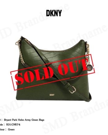 DKNY กระเป๋าถือ กระเป๋าสะพาย รุ่น Bryant Park Hobo Army Green Bags Code: R31CNR74